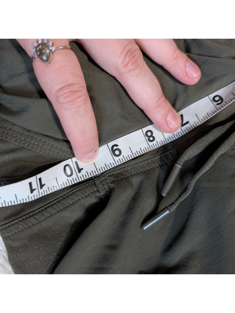 The North Face Olive Green Drawstring Outdoor Jogger Capri Pants Size Large - Picture 9 of 13